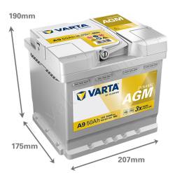 Varta A9 50Ah Agm Aku 550901054 resim2