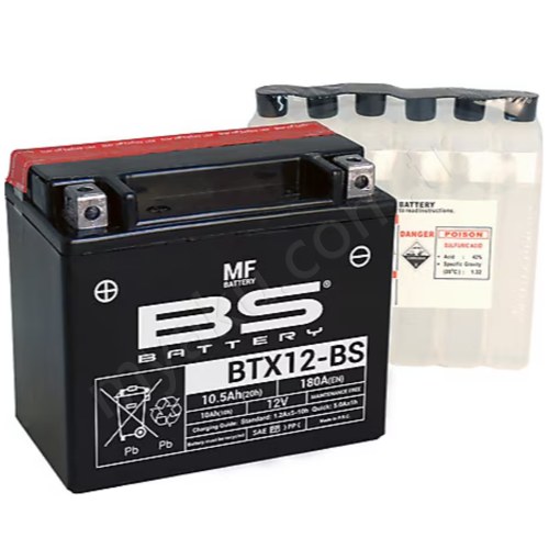 Bs Btx12-Bs 12V 10.5Ah 180Aen Motosiklet Akusu