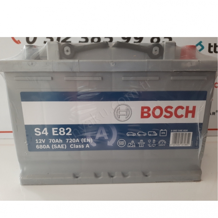 70 Ah Amper Bosch S4E82 Efb Start Stop Akü 