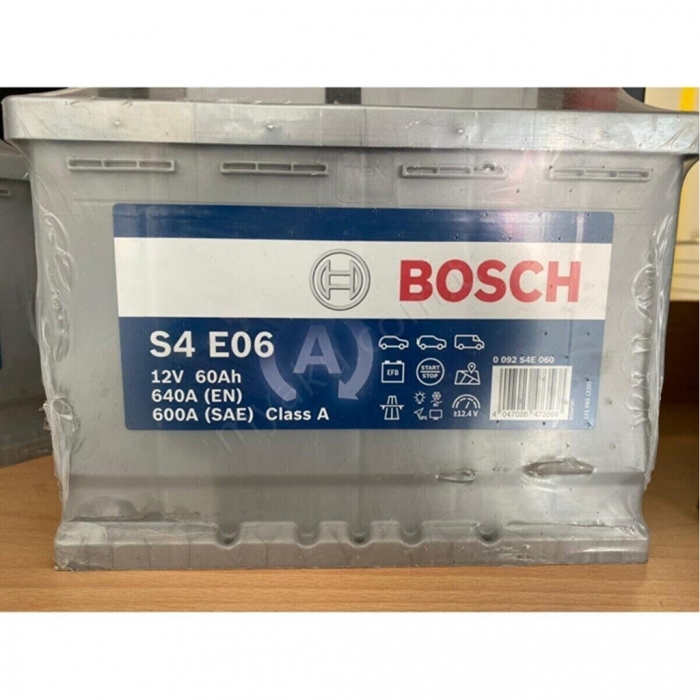 60 Ah Amper Bosch S4E06 Efb Start Stop Akü