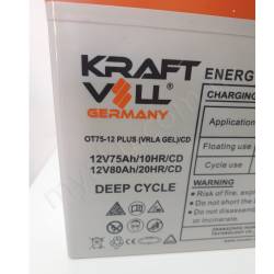 75Ah 80Ah Kraftvoll-Outdo Jel Deepcycle Akü 18070002 resim4