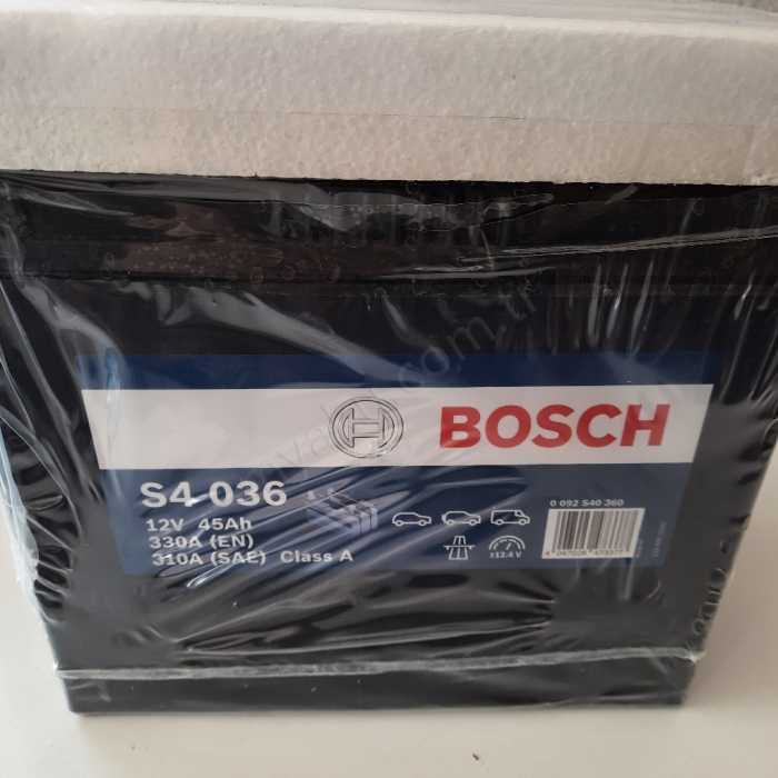45 Ah Amper Bosch S4036 Akü 