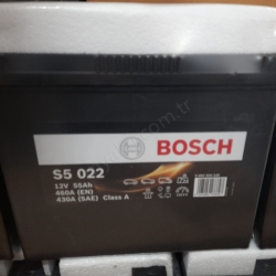 55 Ah Amper Bosch S5022 Yüksek Dar Akü  resim1