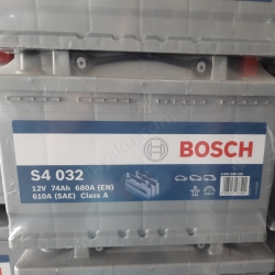 74 Ah Amper Bosch S4032 Akü Düz Kutup  resim2