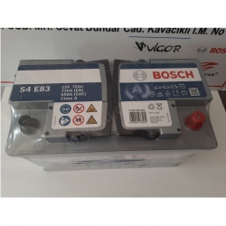 75 Ah Amper Bosch S4E83 Efb Start Stop Akü  resim2
