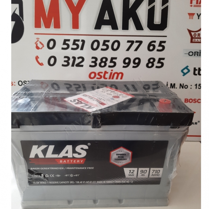 12V 90 Ah Amper Klas Akü Düz Kutup Fiyatı ve Özellikleri