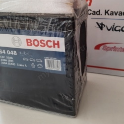 33 Ah Amper Bosch S4048 Dar Ince Düz Akü  resim3