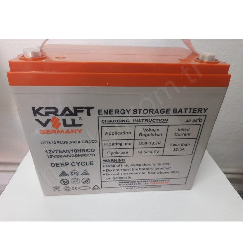 75Ah 80Ah Kraftvoll-Outdo Jel Deepcycle Akü 18070002
