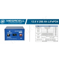 200Ah Amper Lityum Lifepo4 12,8V Megacell Makelsan resim2