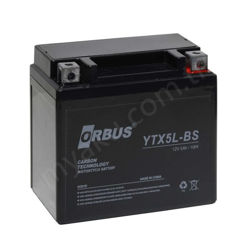 Orbus 12V 5Ah Amper Ytx5Lbs Motor Akusu