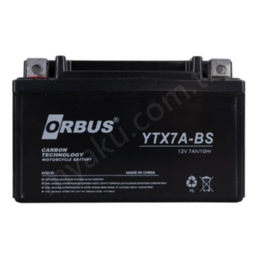 Orbus 12V 7Ah Amper Ytx7Abs Motor Akusu