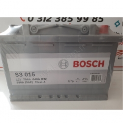 70 Ah Amper Bosch S3015 Düz Kutup Akü  resim1