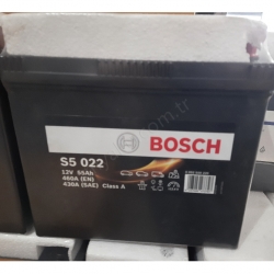 55 Ah Amper Bosch S5022 Yüksek Dar Akü  resim2